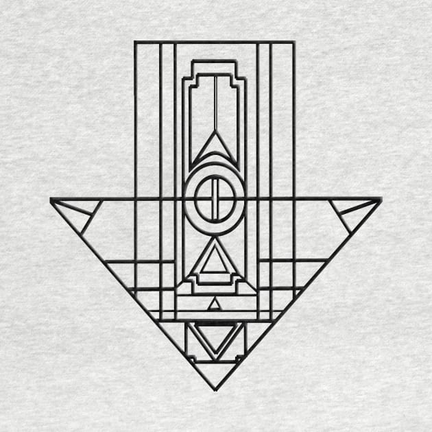 Geometric Arrow Outline by richardsimpsonart